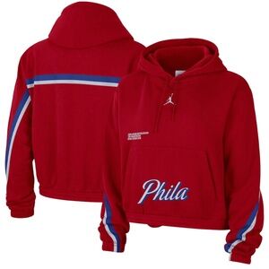 New Jordan Philadelphia 76ers Courtside Statement Edition Hoodie Size M